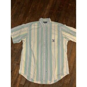 Vintage Polo Ralph Lauren RRL Golf Club Logo Button Shirt Size L Pastel Rare